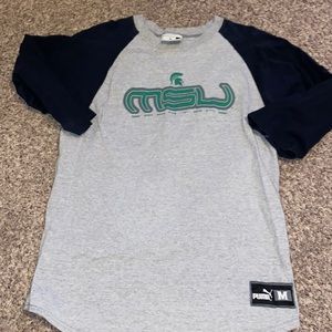 MSU Puma Baseball Tee